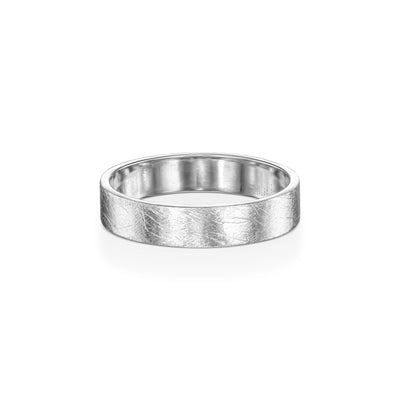 THICK ROUGH WEDDING RING 4.5 MM