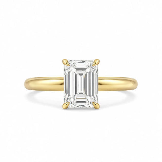 CLASSIC EMERALD RING, Packshot, Yellow Gold
